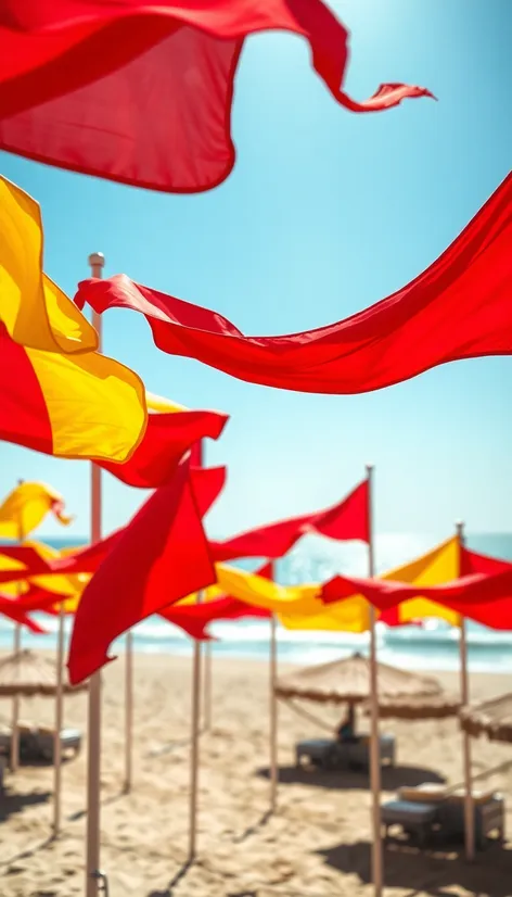 red and yellow flags