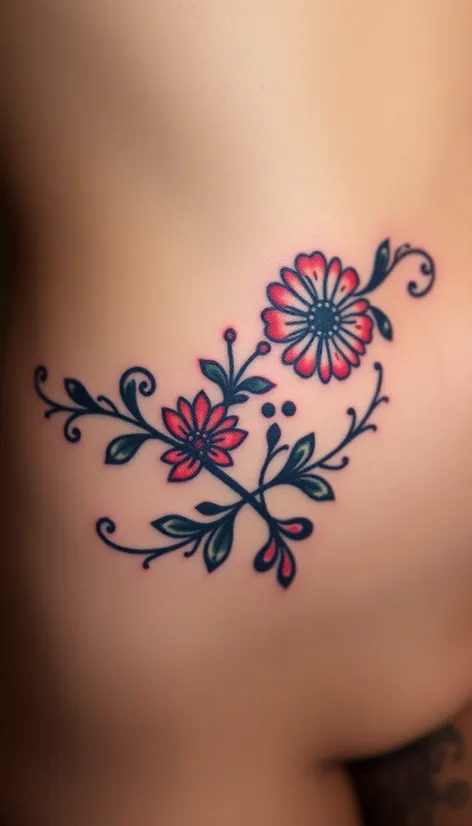 female abdomen tattoos