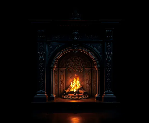 black gothic fireplace