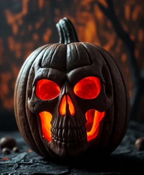 skull pumpkin carving