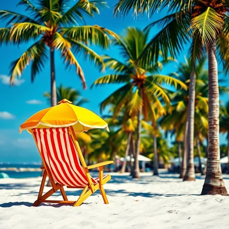 beach chair with umbrella