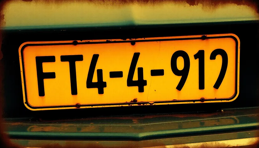 car registration plate font