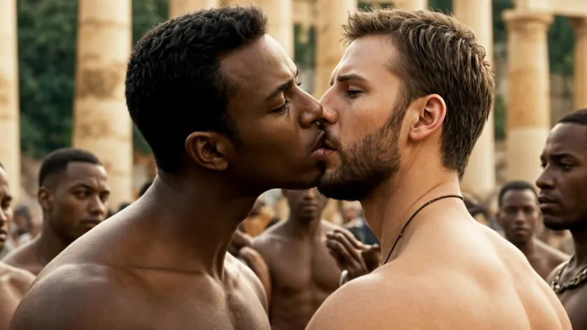 Chris Evans kissing Black