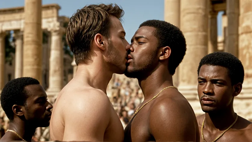 Chris Evans kissing Black