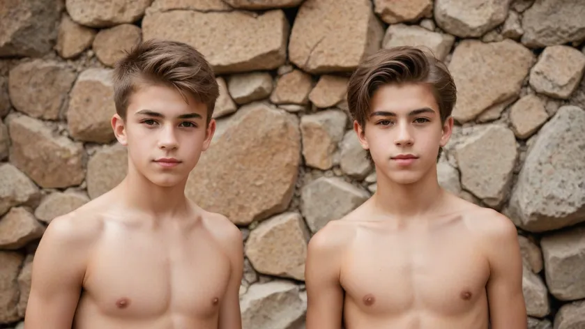 shirtless teens boys