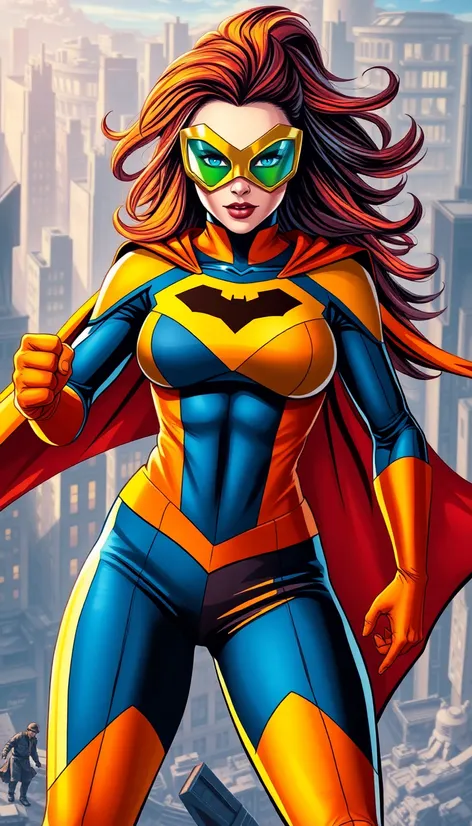 female superhero poses