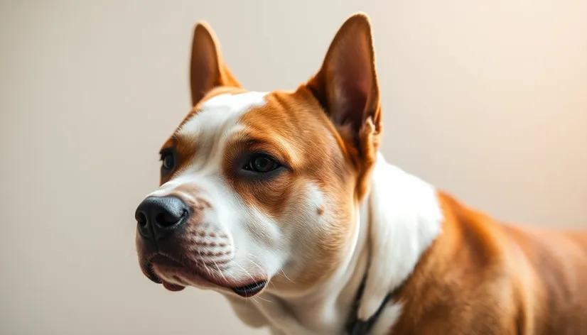 staffy white and brown