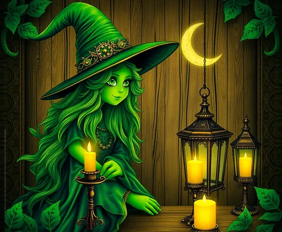 green witch art