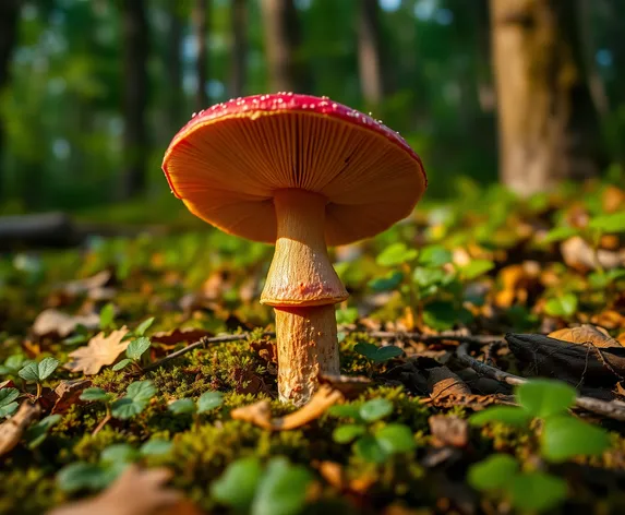 red stem boletus mushroom