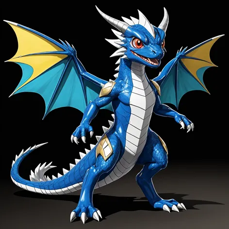 blue and silver dragon