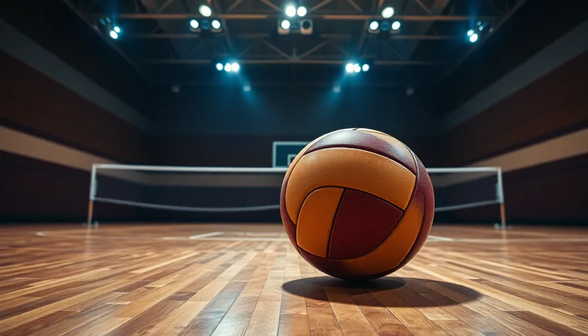 volleyball on the gym