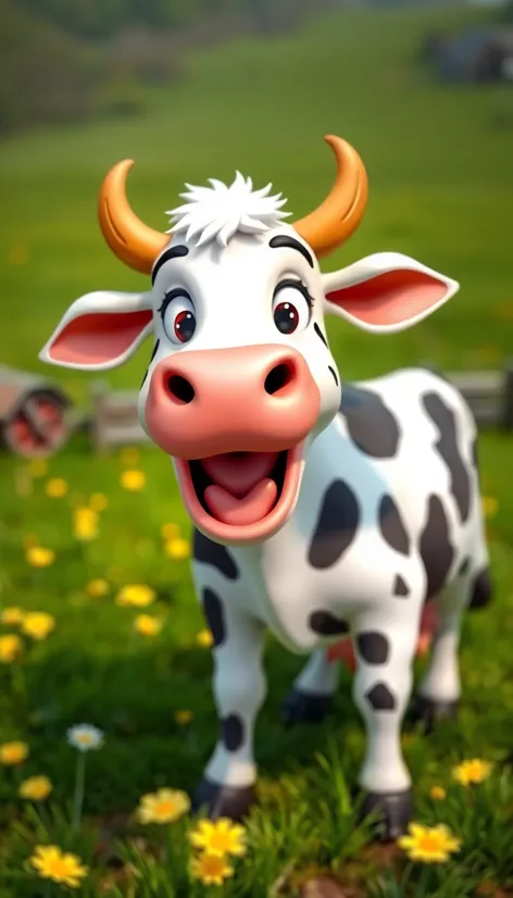 cartoon image of cow