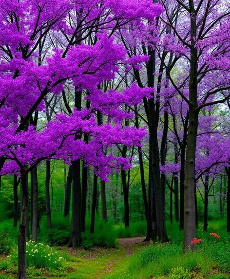 purple trees