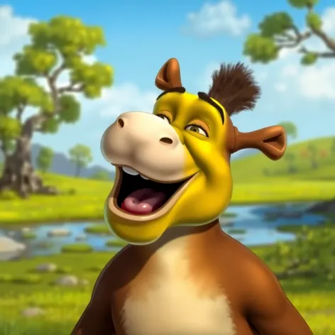 donkey from shrek laughing