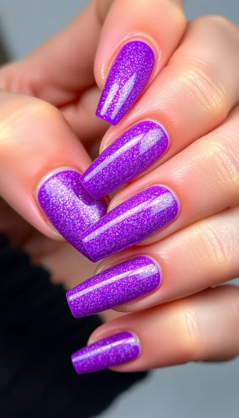 purple acrylic nails