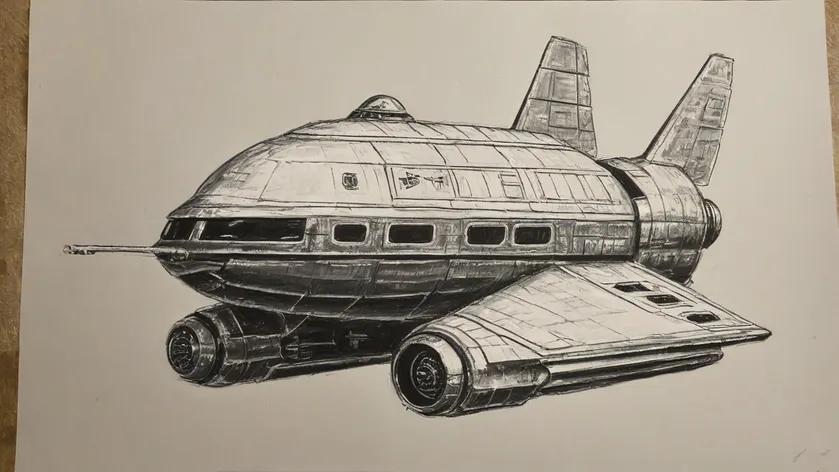 spaceship drawing