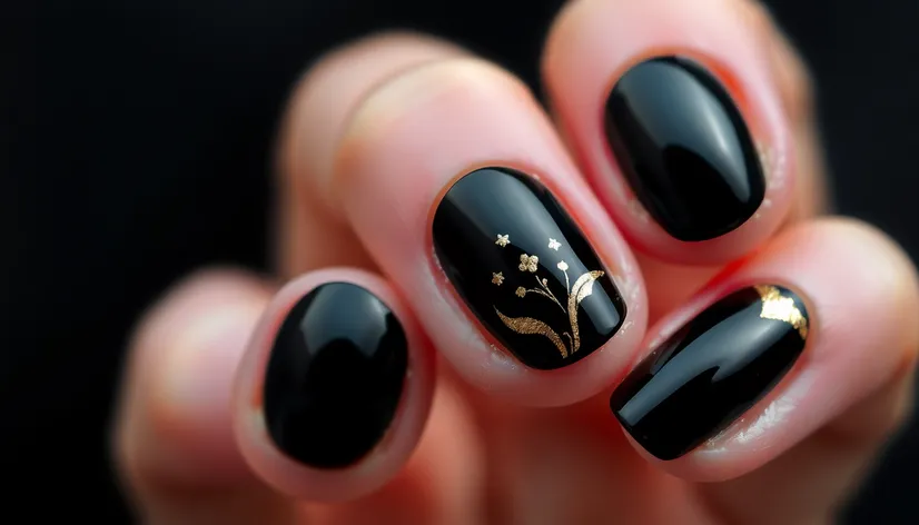 classy black nail designs