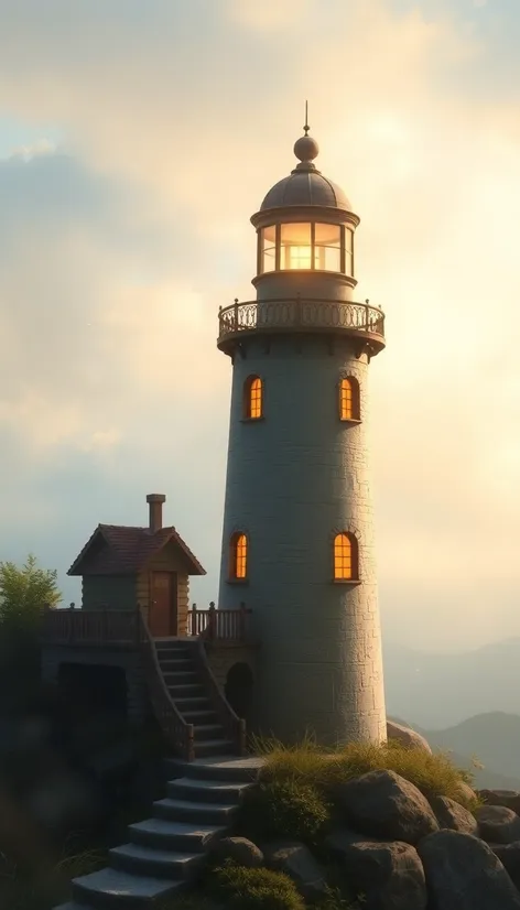 fantasy lighthouse paintings