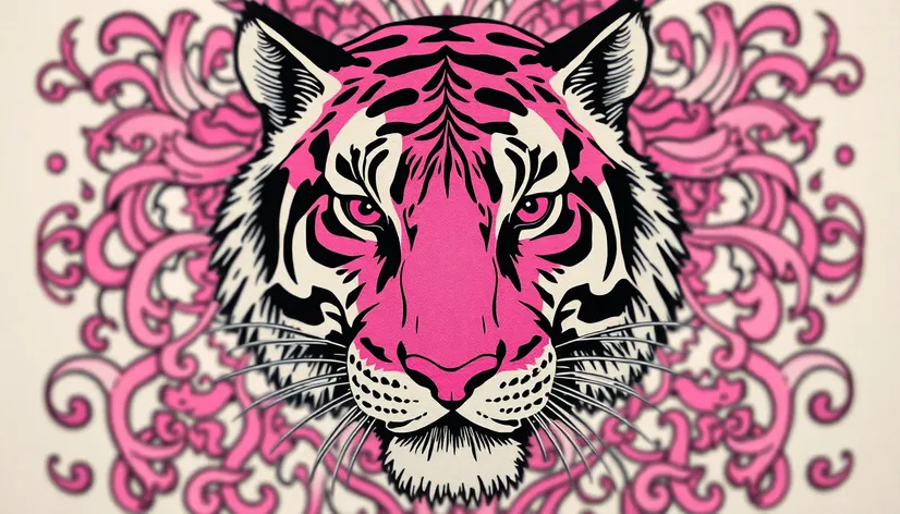 pink tiger tattoo