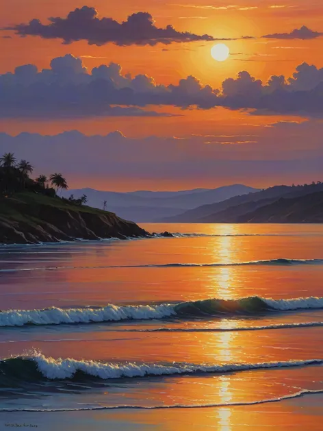 sunset painting