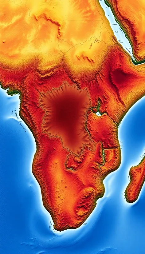 africa physical map