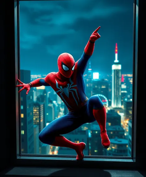 spiderman window