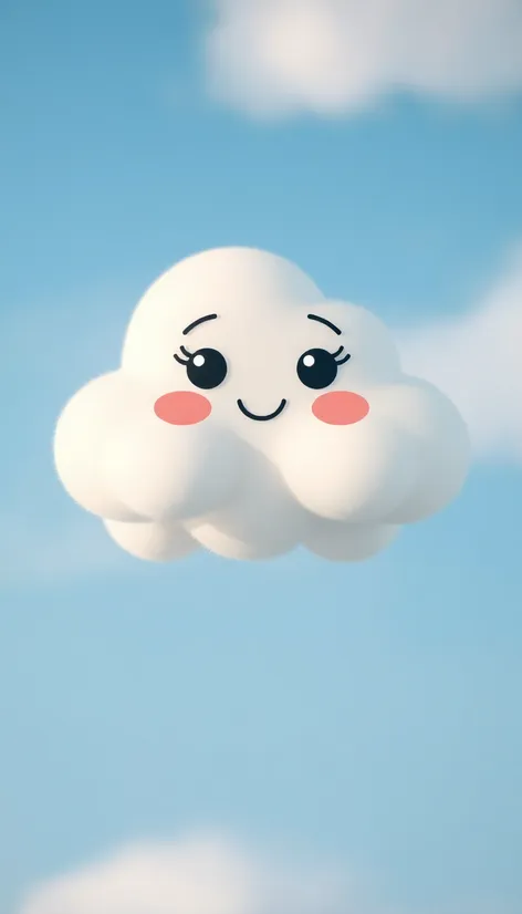 cartoon cloud with face