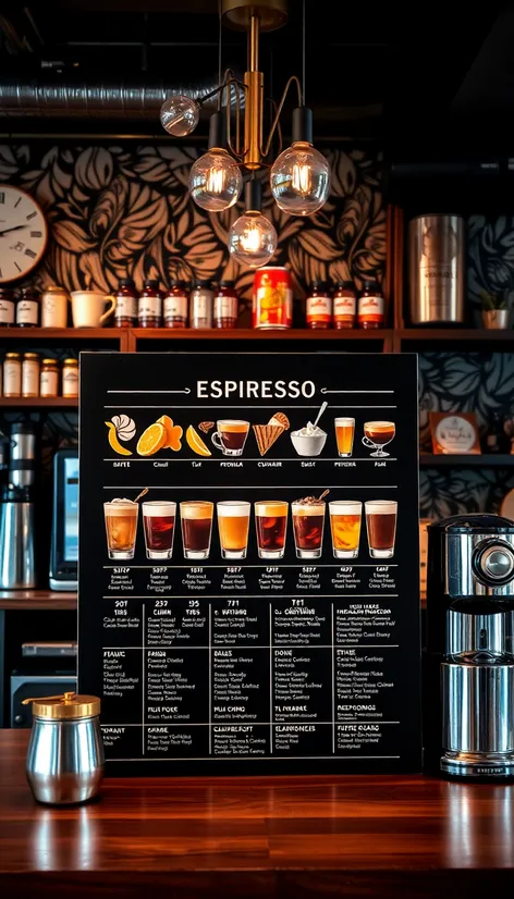 espresso drink chart