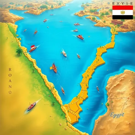 map of suez canal