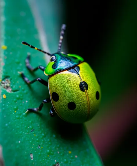 green ladybug beetle