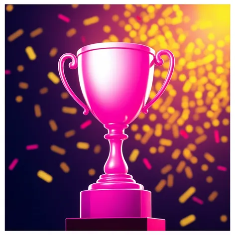 detailed pink trophy