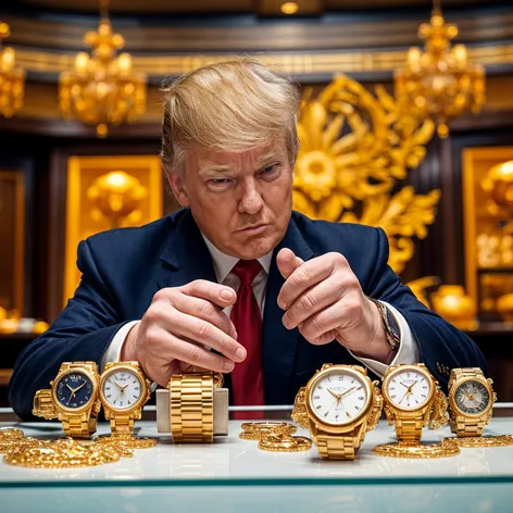 Trump selling gold watches.