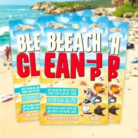 beach clean up flyers