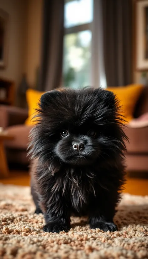 black pom dog