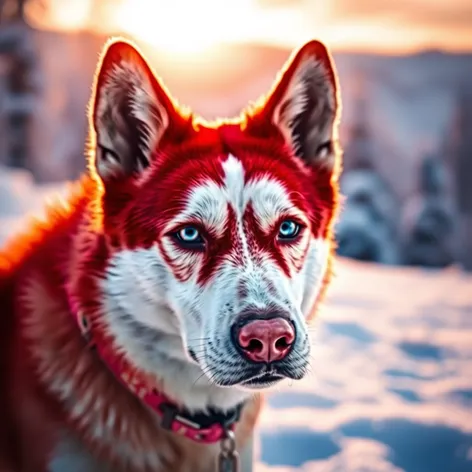 red husky dog