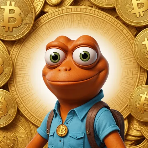 Pepe meme gold bitcoin