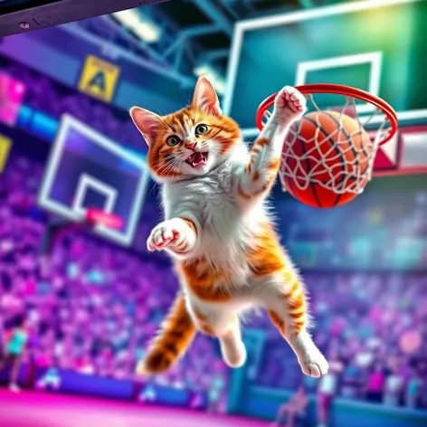 dunking cat