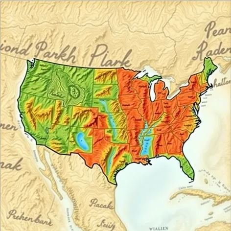 national park map usa