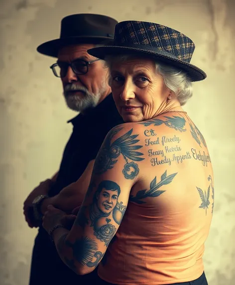 old people tattooed