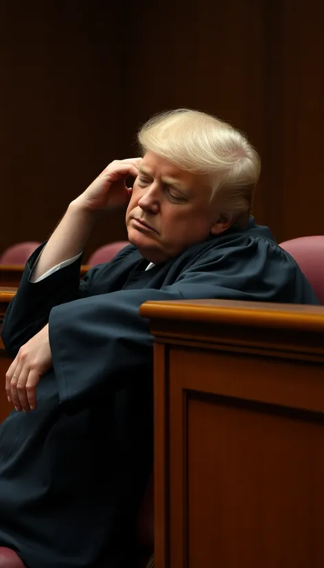 donald trump sleeping in