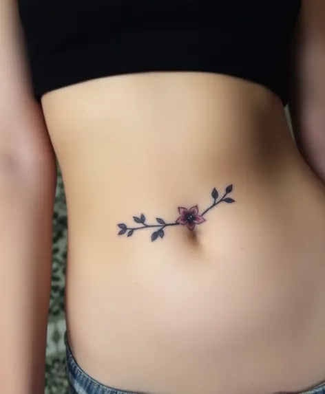 female tattoo stomach