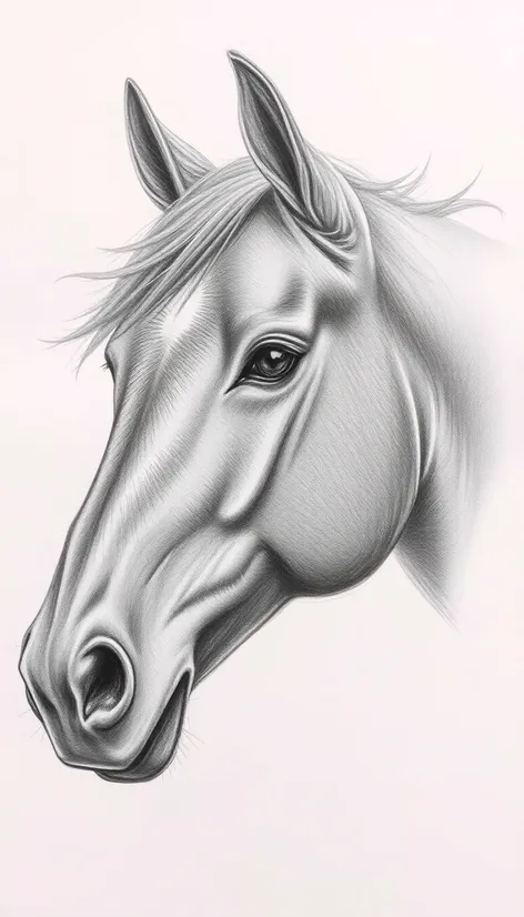 pencil drawing horse head