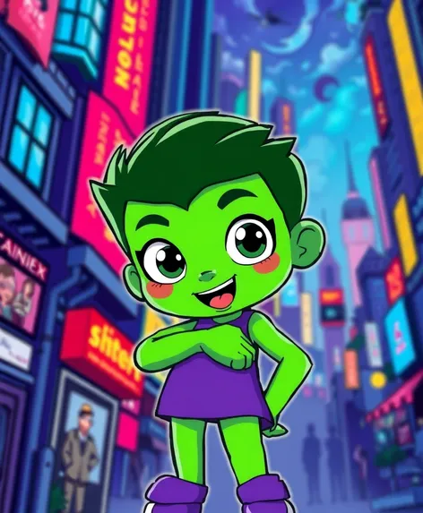 green cartoon character