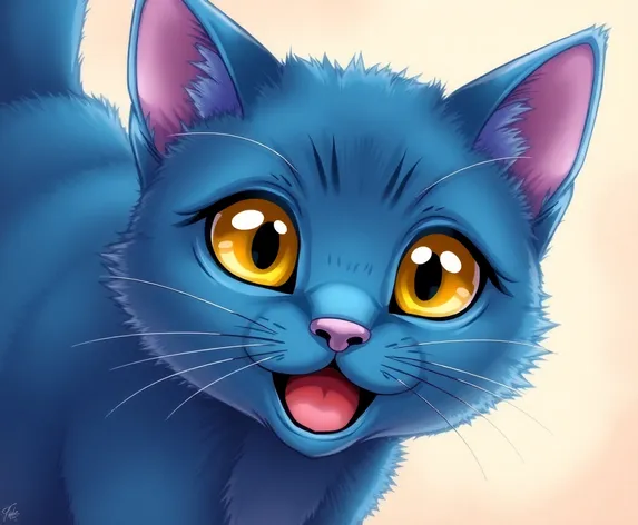 anime blue cat