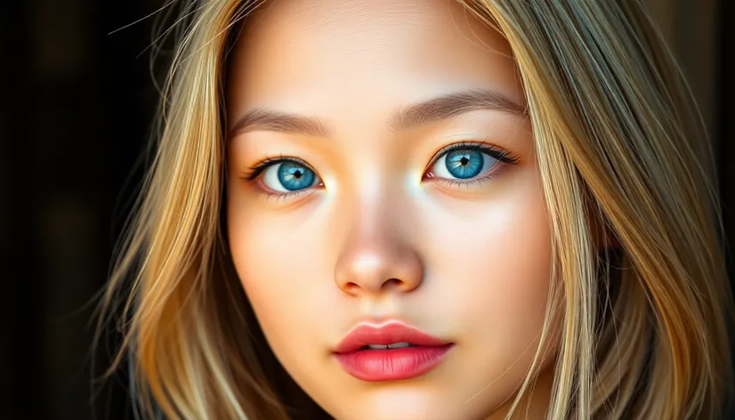 asian with blue eyes