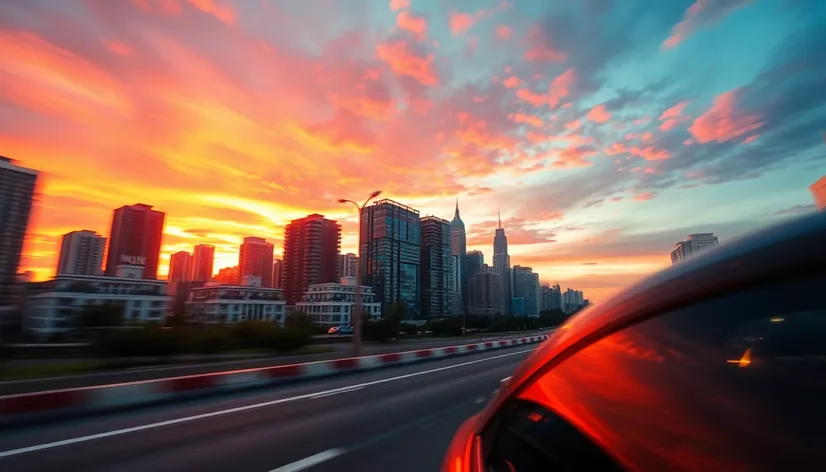 riding on a car