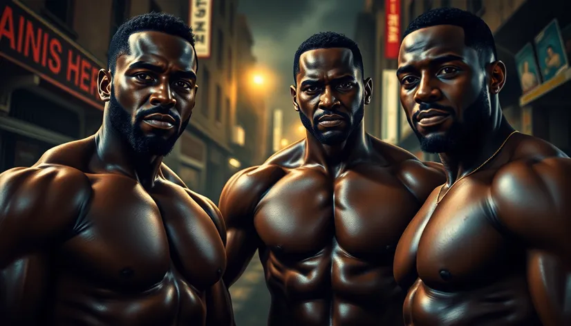 big black muscle men