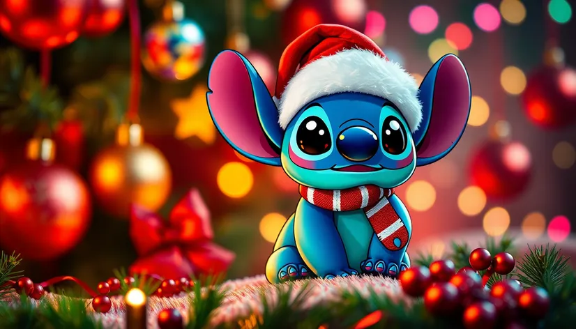 stitch christmas wallpaper