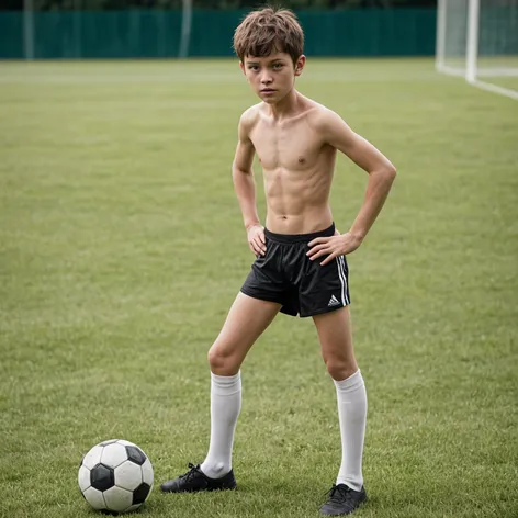 shirtless boy wearing black