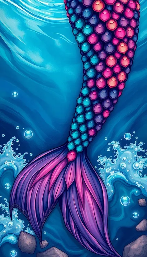 mermaid tail drawing